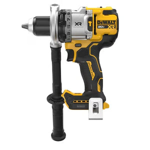 DEWALT DCD1007B compact 7.5-inch head length hammer drill in tight framing bay