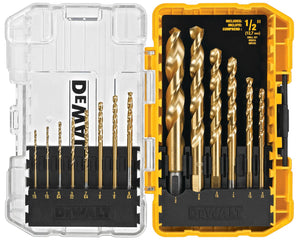 DEWALT DW1341 14-piece titanium drill bit set in ToughCase