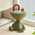 Bear Side Table with Storage – Modern Animal Shaped Nightstand End Table for Bedroom Living Room Patio