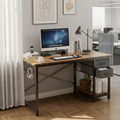 40/47 Inch Computer Desk with Fabric Storage Drawers, Modern Home Office Table 2Dropme