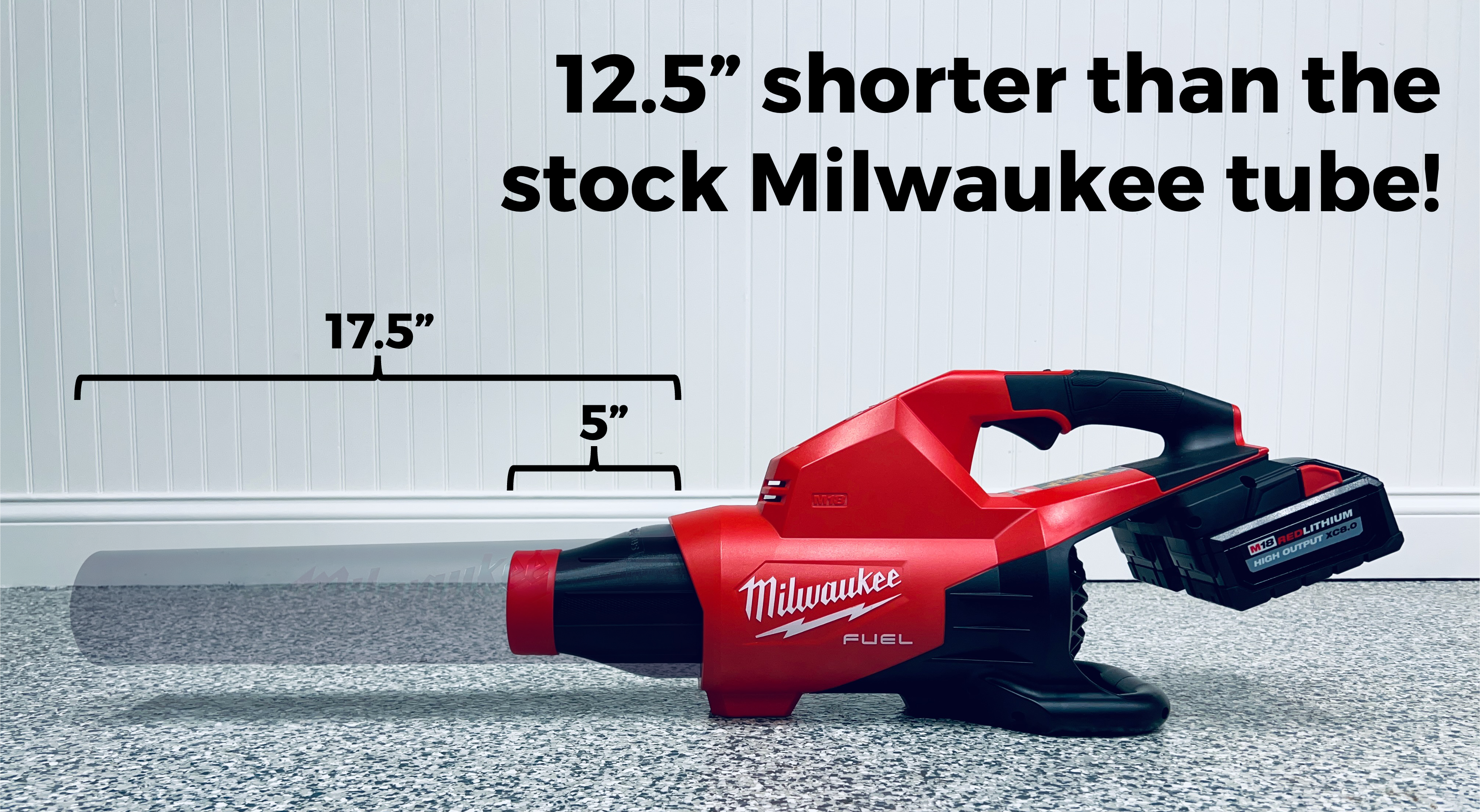 STUBBY® Car Drying Nozzle for Milwaukee M18 FUEL Dual Battery Leaf Blower (2824-20) Stubby Nozzle Co.