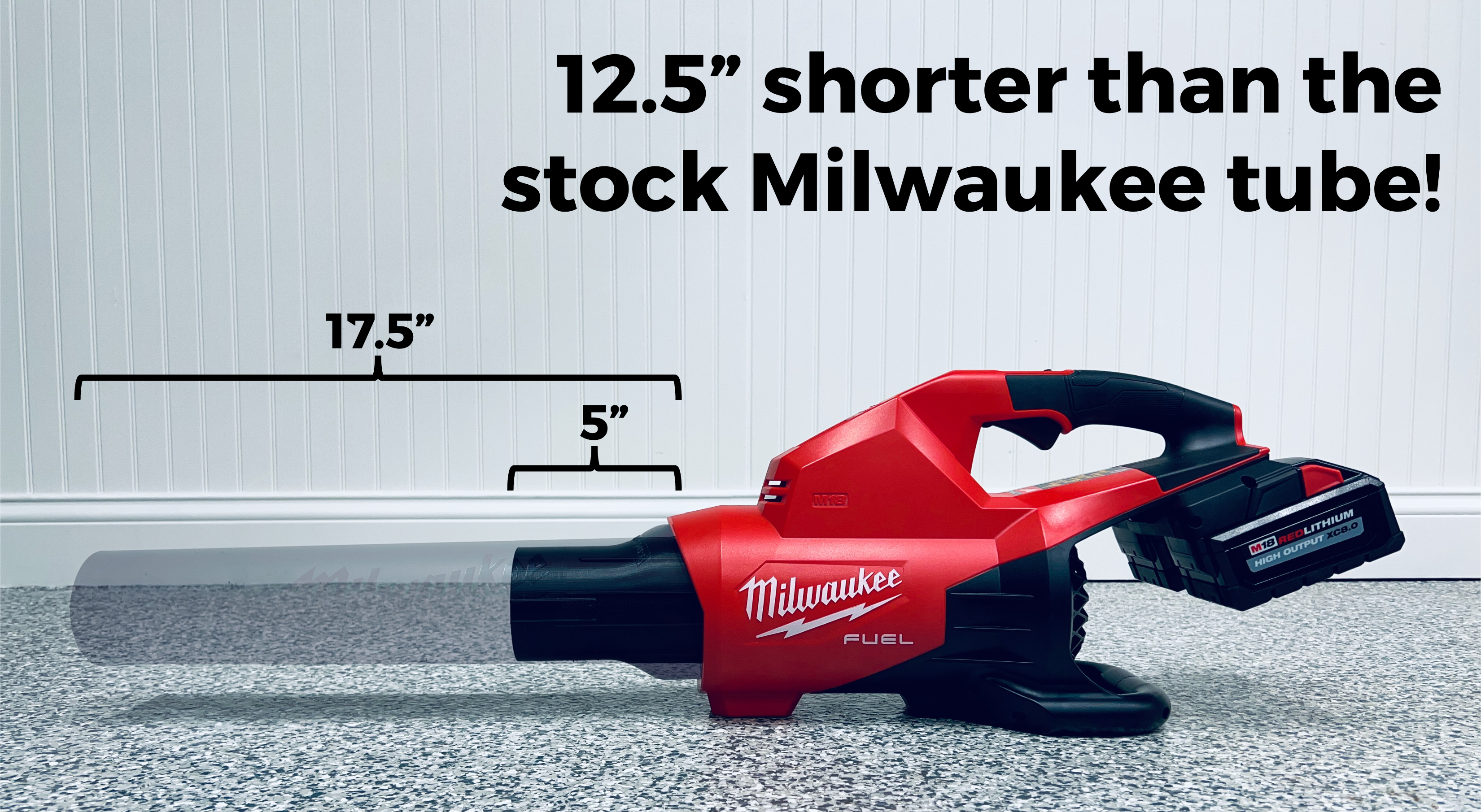 STUBBY® Nozzle Adapter for Milwaukee M18 FUEL Dual Battery Leaf Blower (2824-20) Stubby Nozzle Co.