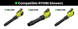 STUBBY® Car Drying Nozzle for RYOBI 730, 650, & 600 CFM Leaf Blowers Stubby Nozzle Co.