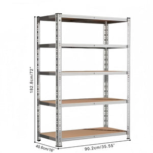 Heavy Duty Metal Garage Shelving Rack 2000lbs 4/5/6-Tier Steel Shelf 60"/72"/84" 2Dropme