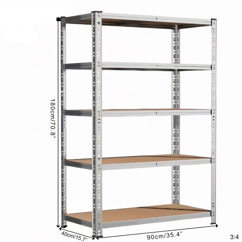 Heavy Duty Metal Garage Shelving Rack 2000lbs 4/5/6-Tier Steel Shelf 60"/72"/84" 2Dropme