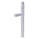 Architectural Mailboxes Whitley Plastic Crossarm Convertible Mailbox Post, White