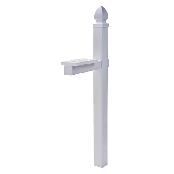 Architectural Mailboxes Whitley Plastic Crossarm Convertible Mailbox Post, White