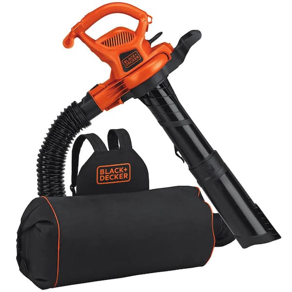 BLACK+DECKER 12 AMP 250 MPH 400 CFM Corded Electric 3-In-1 Backpack Leaf Blower, Vacuum &amp; Mulcher
