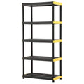 HDX 5-Tier Plastic Garage Storage Shelving Unit Black