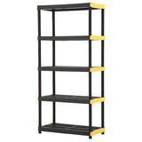 HDX 5-Tier Plastic Garage Storage Shelving Unit Black