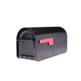 Architectural Mailboxes Sequoia Black Large Steel Heavy Duty Post Mount Mailbox