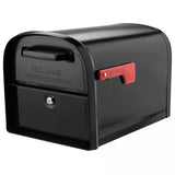 Architectural Mailboxes Oasis 360 Black Large Steel Locking Parcel Mailbox with 2-Access Doors – Model 1002093658