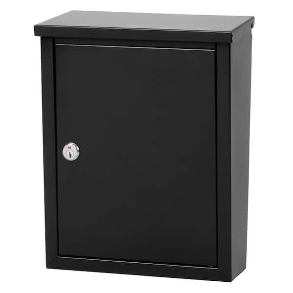 Architectural Mailboxes Chelsea Black Small Steel Locking Wall Mount Mailbox