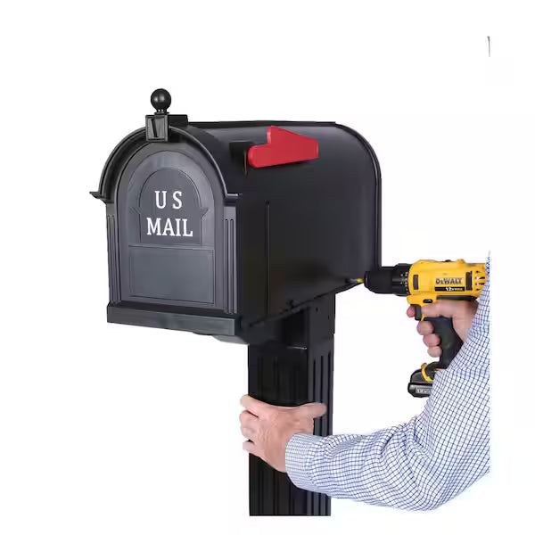 Postal PRO Craftsman Mailbox Post Kit, Black – Model 1002113929