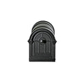 Postal PRO Manchester Black Steel and Aluminum Post Mount Mailbox