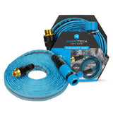 Hydrotech 25 ft. x 5/8 in. Flat Jacket Garden Hose – Flexible, Durable, Burst Proof, Lightweight, No-Kink (5614C4)