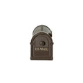 Postal Pro Post-Mount Hampton Mailbox in Bronze with Gold Lettering