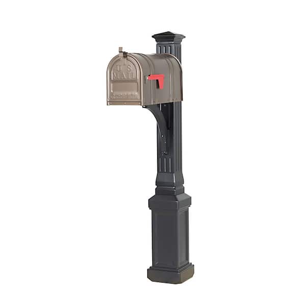 Postal PRO Carlton Post-Mount T2 Mailbox, Bronze