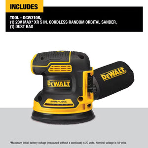 DEWALT DCW210B 20V MAX XR 5 in. Random Orbital Sander - Tool Only
