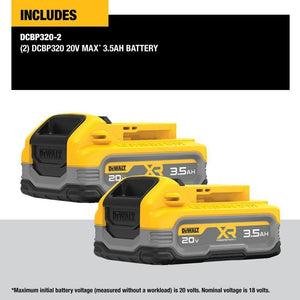 DEWALT DCBP320-2 20V MAX XR POWERSTACK 3.5Ah Lithium-Ion Battery 2-Pack