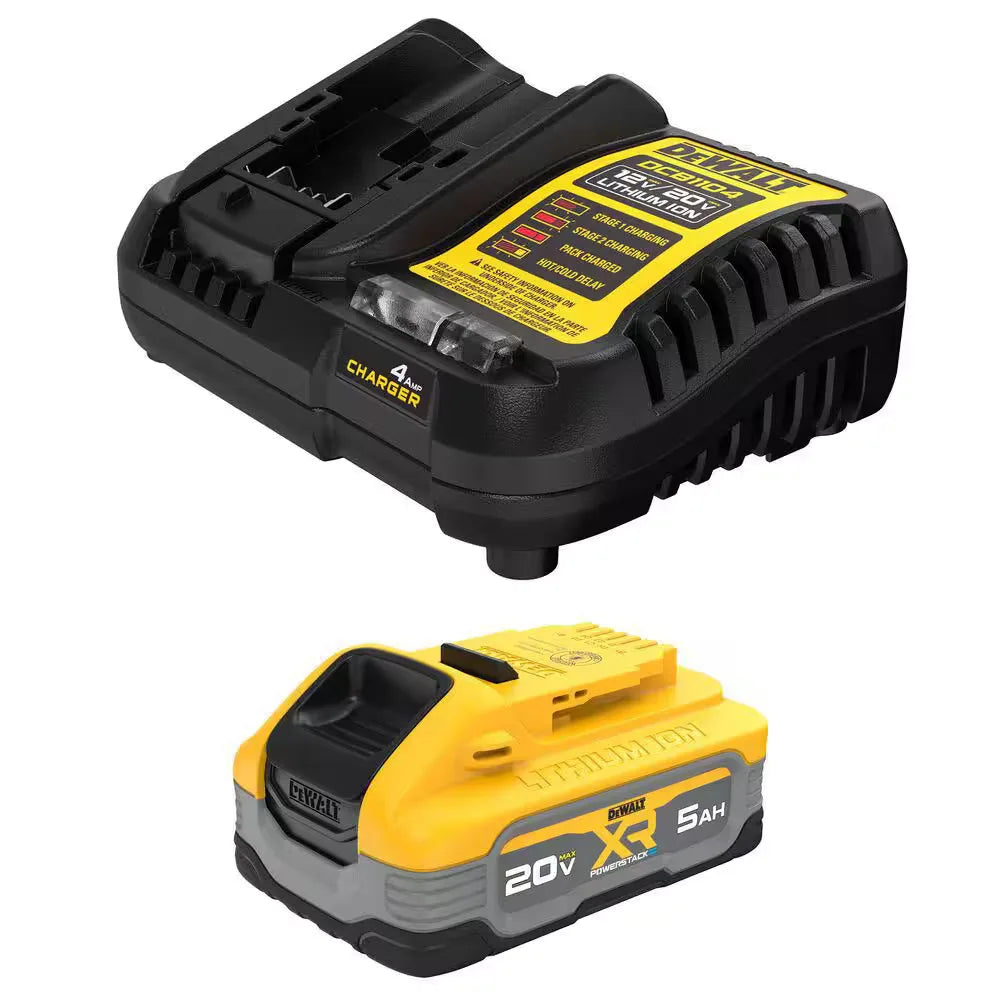 DEWALT DCBP520C 20V MAX XR POWERSTACK 5.0Ah Battery & Charger Kit