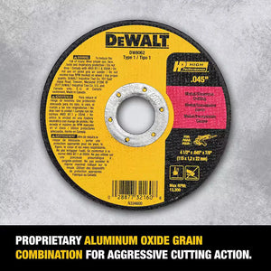 DEWALT DW8062B5 4-1/2 in. Metal Cut-Off Wheel  0.045 in 5 Pack