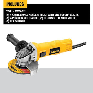 DEWALT DWE4011 4.5 in angle grinder for cutting grinding and polishing