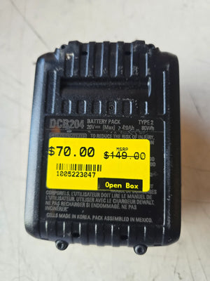 DEWALT DCB204 DEWALT DCB204 20V MAX Premium Lithium-Ion 4.0Ah Battery Pack - Open Box | #condition_open-box