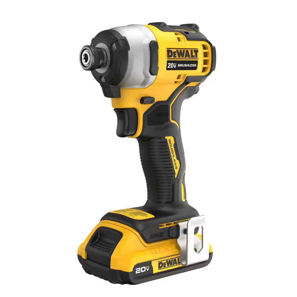 DEWALT DCF809D1 Atomic 20V 1/4 in. Compact Impact Cordless Driver Kit + 2.0Ah Battery Charger