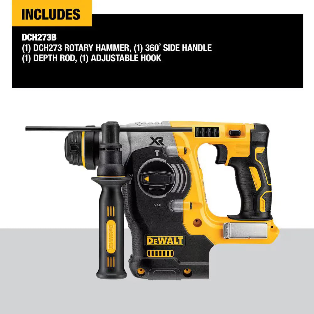DEWALT DCH273B 20V MAX XR Cordless Brushless 1"  SDS Plus L-Shape Rotary Hammer Tool Only
