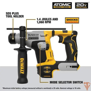 DEWALT ATOMIC 20V MAX Brushless SDS Plus Hammer Drill – Barely Used (Tool Only) DEWALT