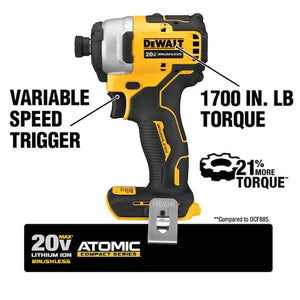 DEWALT ATOMIC 20V MAX Brushless 1/4 in. Impact Dri #condition_open-box
