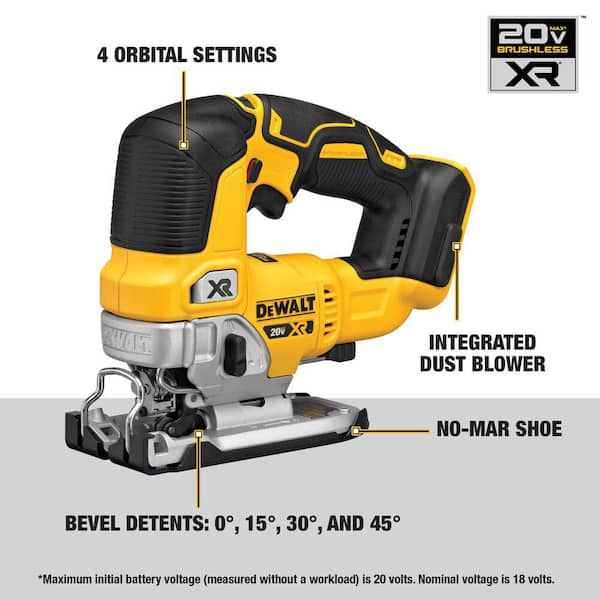 DEWALT 20V MAX XR Cordless Brushless Jigsaw Tool Only DEWALT