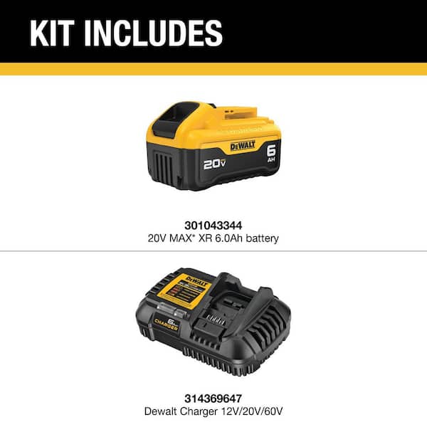 DEWALT 20V MAX Lithium-Ion 6.0 Ah Battery and Char #condition_open-box