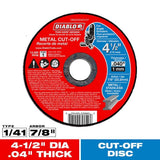 DIABLO 4-1/2 in. x 0.040 in. x 7/8 in. Thin Kerf Metal Cut-Off Disc