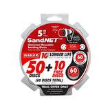 DIABLO 5 in. 60-Grit SandNet Disc with Application Pad (50-Pack)