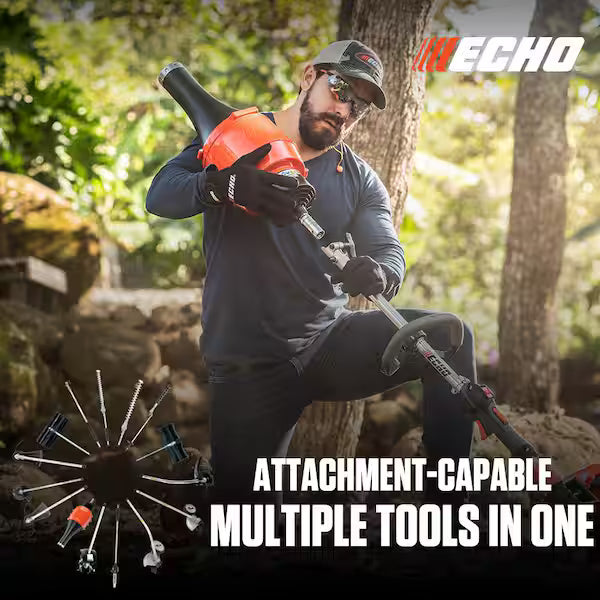 ECHO 21 in hedge trimmer attachment for precise hedge trimming