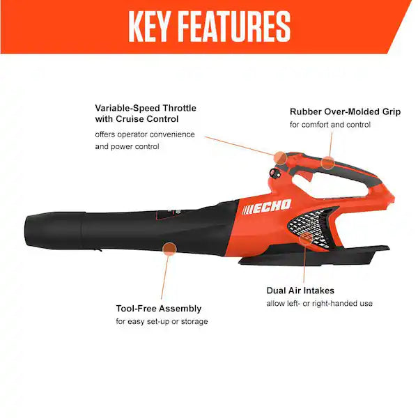 ECHO 56V 151 MPH 526 CFM Cordless Handheld Leaf Blower-Tool only