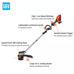 ECHO 16 in string trimmer 56V brushless motor cordless design