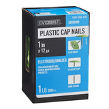 Everbilt 1 in. x 2D Electro-Galvanized Plastic Cap Non-Collated Roofing Nails 1 lb. 280-Count