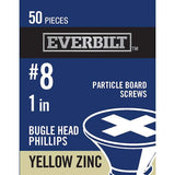 Everbilt #8 x 1 in. Coarse Zinc-Plated Phillips Bugle Head Wood Screws