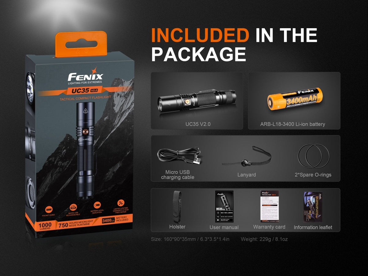 Fenix UC35 V2.0 Rechargeable EDC Flashlight photo 14