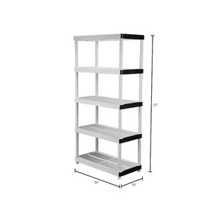 HDX 5-Tier Heavy-Duty Plastic Storage Shelving Uni #condition_open-box