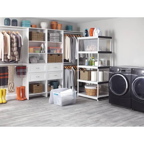 HDX 5-Tier Heavy-Duty Plastic Storage Shelving Uni #condition_open-box