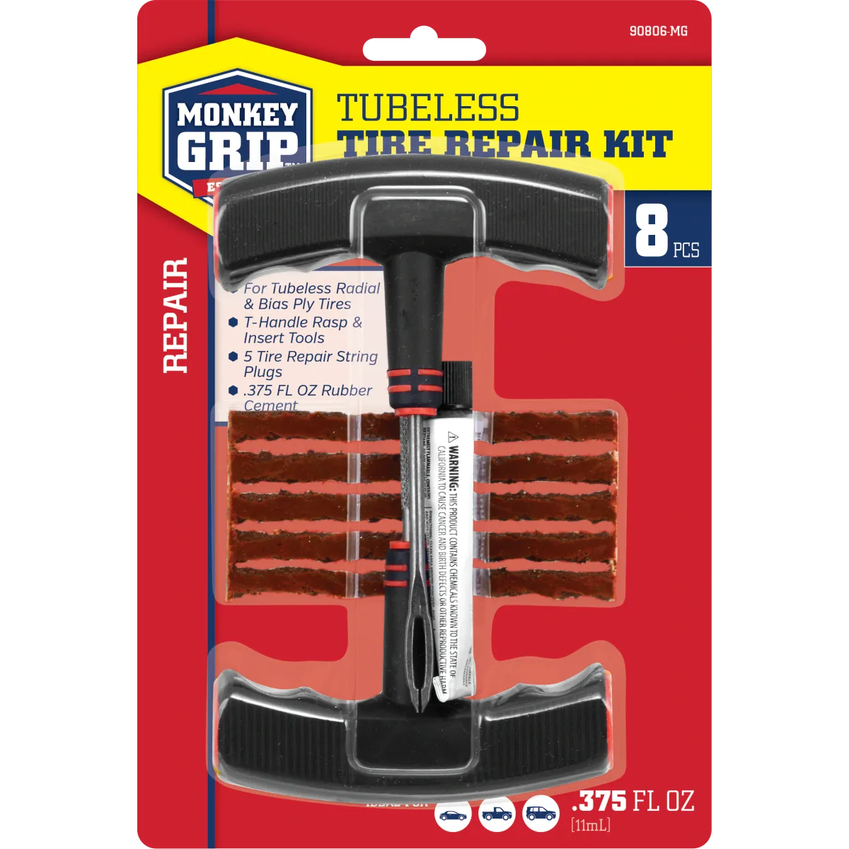 Monkey Grip Tubeless Tire Repair Kit Hopkins 90806-MG