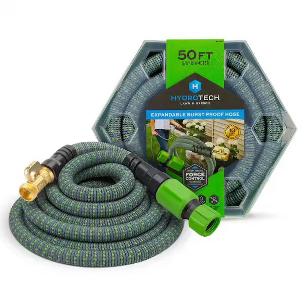 Hydrotech 5/8 in 50 ft water hose expandable for garden and yard use