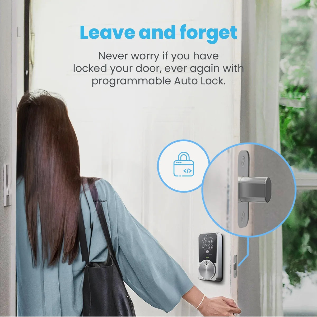 Lockly PGK7SWHKSN PIN Genie Pro Wi-Fi Smart Lock - Satin Nickel