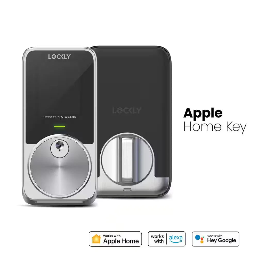 Lockly PGK7SWHKSN PIN Genie Pro Wi-Fi Smart Lock - Satin Nickel