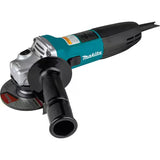 Makita 6 Amp Corded 4 in. Lightweight Angle Grinder with Grinding Wheel, Wheel Guard Side