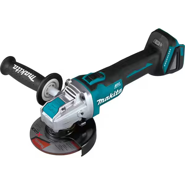 Makita 18V LXT Lithium-Ion Brushless Cordless 4-1/ 2 in. /5 in. X-LOCK Angle Grinder, Tool Only